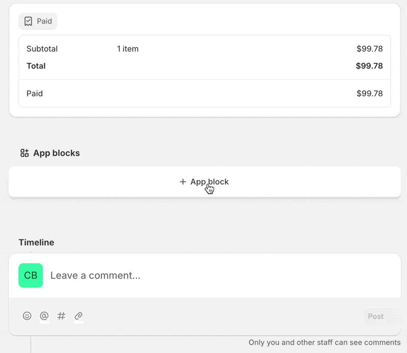 Make scenario setup in Shopify admin