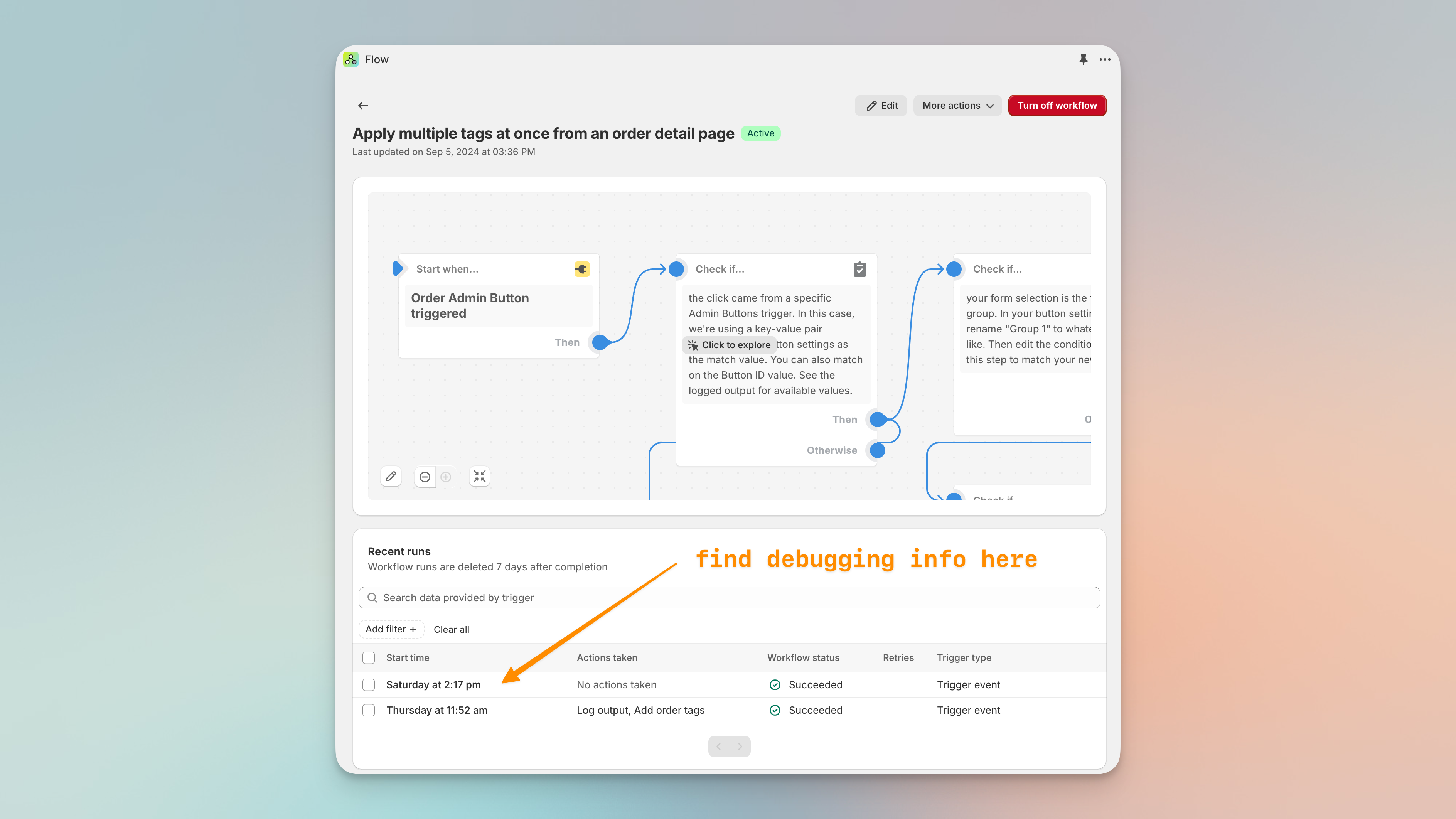 Adding multiple tags to a Shopify order in Shopify admin