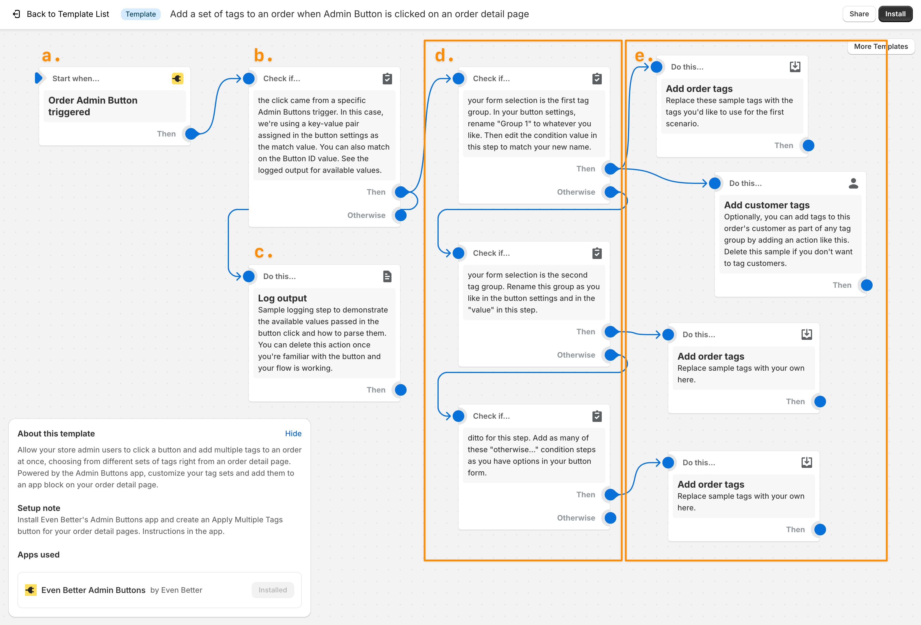 Adding multiple tags to a Shopify order in Shopify admin